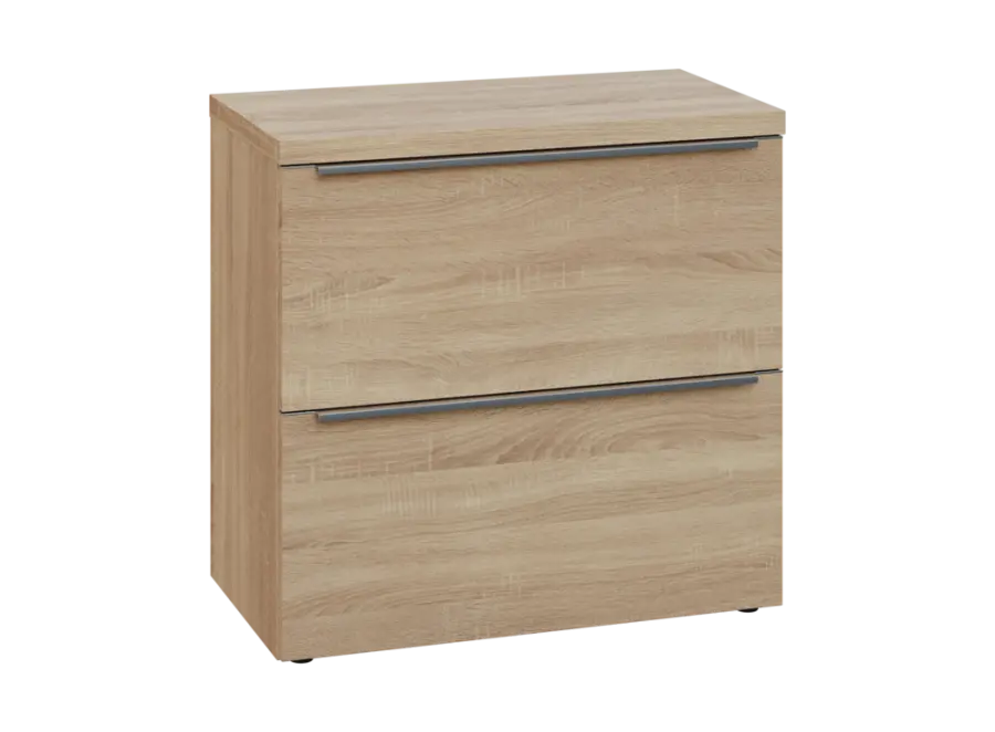 SIN 2 - 82Z kancelářská skříň, 2-zásuvková, 770x800x400, dub bardolino